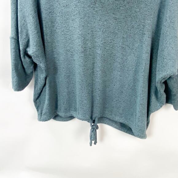 Green Envelope Small Womens Soft Green Cowl Neck Tie Waist Pullover Sweater Top - Picture 3 of 8